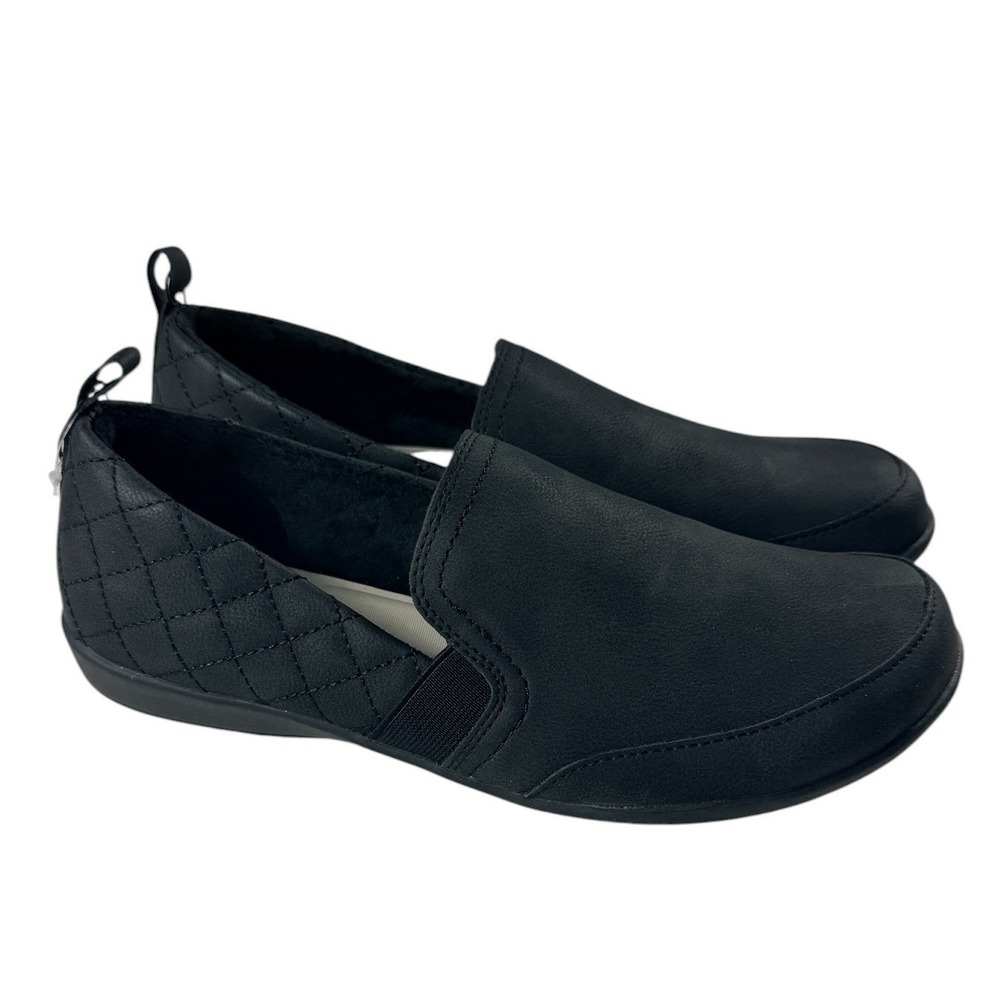 JSport by Jambu Lisa Black Slip On Loafers Quilted Memory Foam Womens 8 S5LSA01